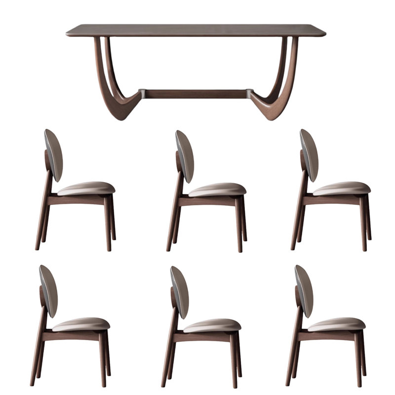 Ensemble de table de salle à manger et chaises Matte Rock, H 29,52 po x L 62,99 po x l 31,49 po