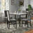 5-Piece Dininng Room Table Set with 4 Uphosltered Dining Chairs, Faux Marble Table Top and Robust Metal Frame Dining Table Set of 5, Space-Saving Design Dinette Set for Home Furniture Kitchen Restaurant-924555525-912154674