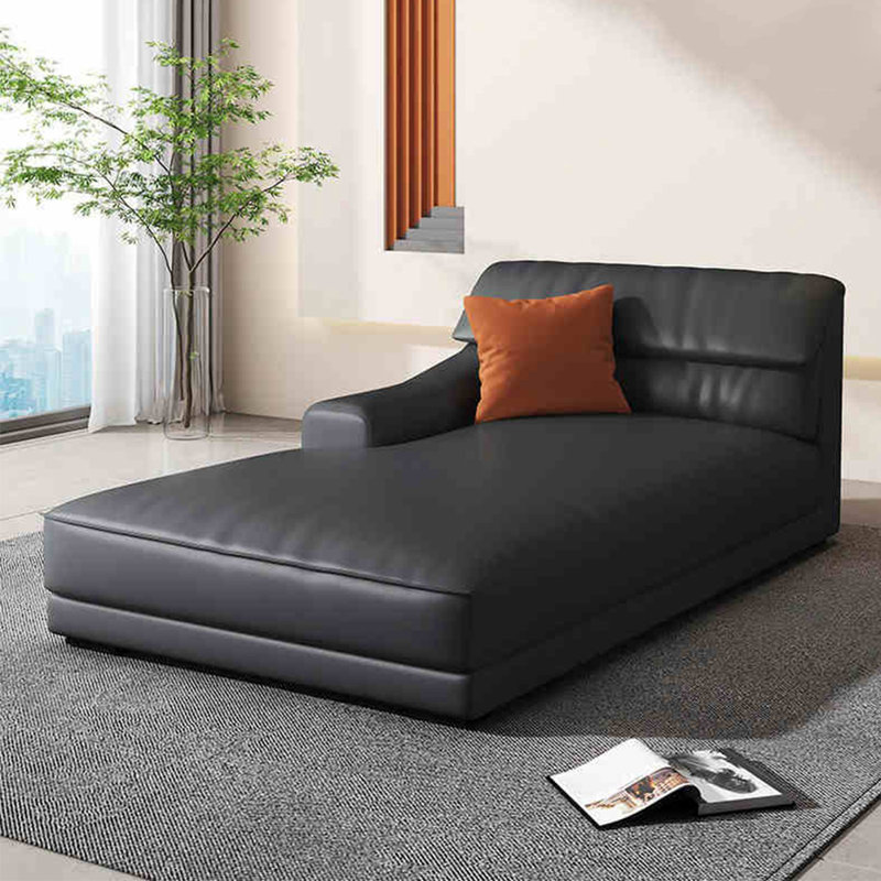 Méridienne simple Fashion Home, Émulsion, Gris noir, Accoudoir à droite (vu de face)