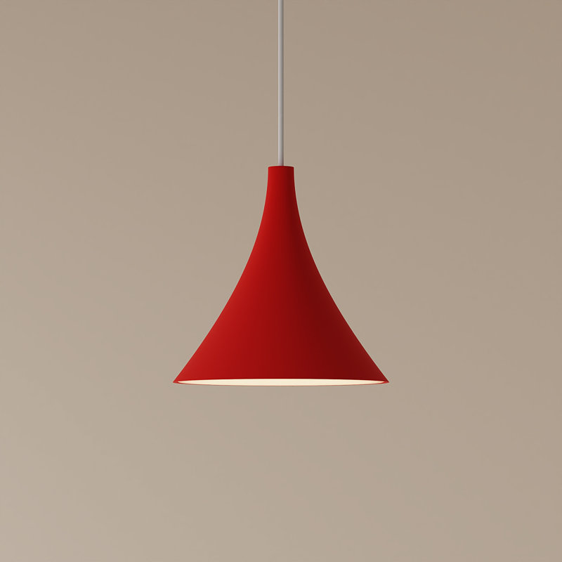 Gota Pendant Light, White, Poppy, 20" H x 9.84" W x 9.84" D