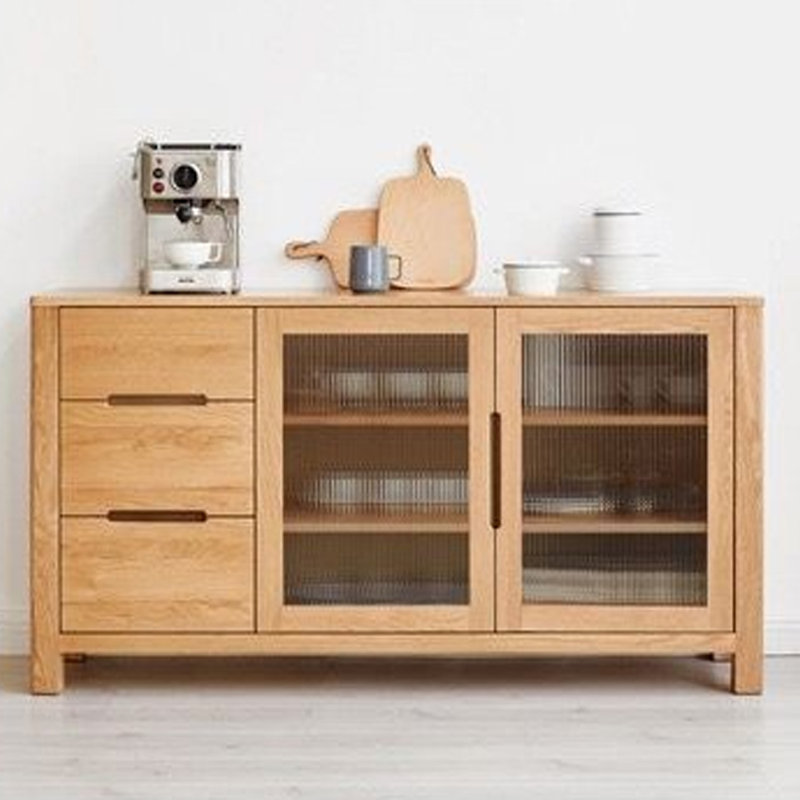Buffet en bois massif 70,86 po Rajna, Naturel