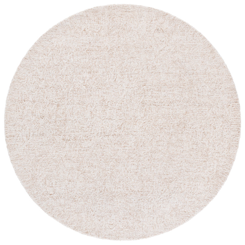 Tapis beige Mirabai 101, Rond 6 pi