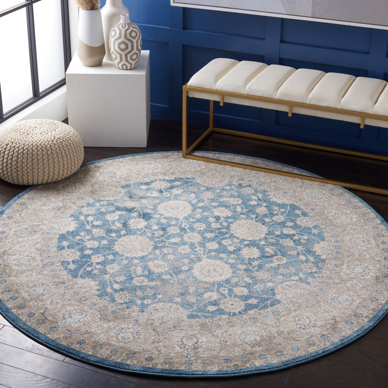 Leeza Performance Oriental Rug, Round 6'7"