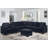 Sectional Sofa, Dark Blue