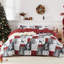 Ensemble de couette réversible à carreaux de Noël-135989741