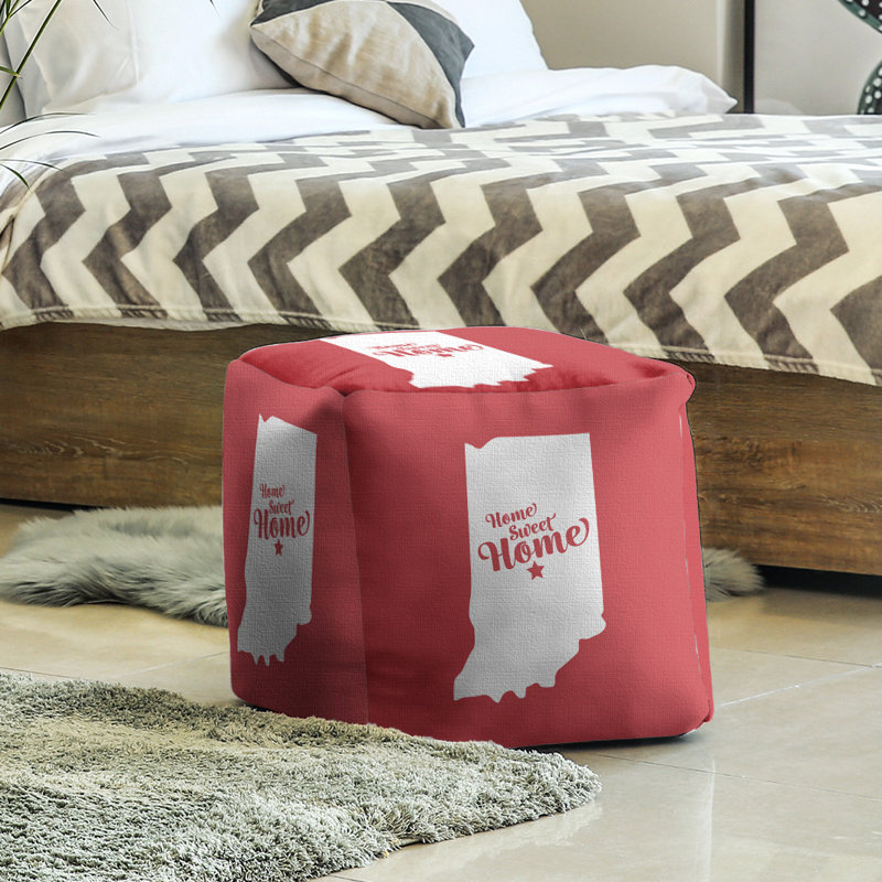 Repose-pieds à cubes indianapolis the home, Rouge