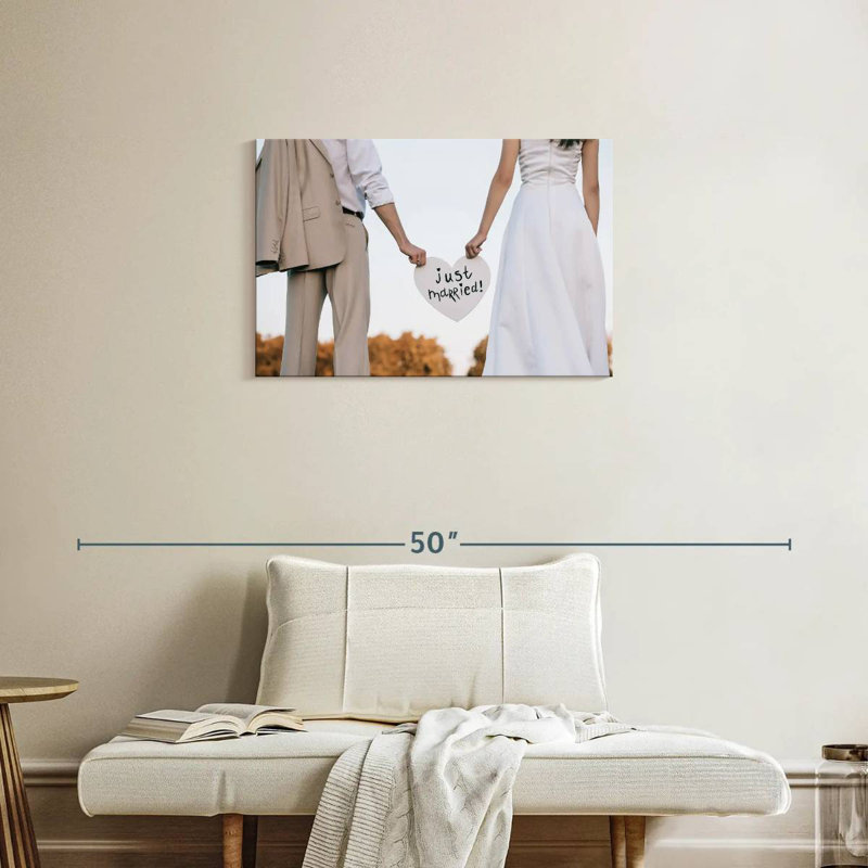 Tergel Just Married Bride And Groom, 20" H x 30" W