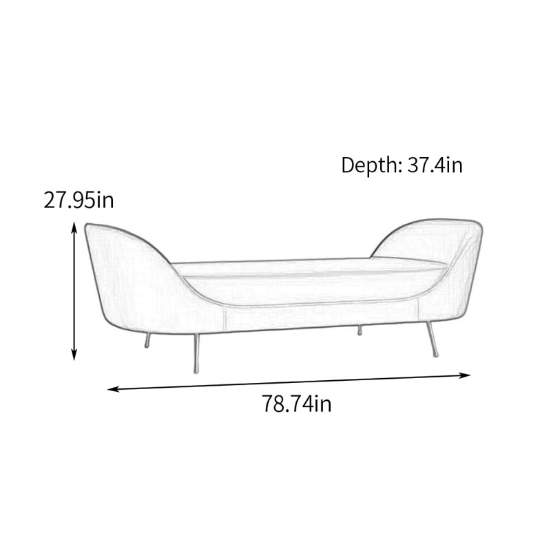 Méridiennes ergonomiques d'intérieur - Structure en bois massif, Bleu