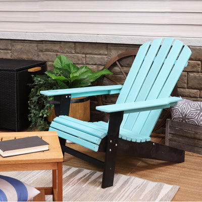 Chaise Adirondack en PEHD résistante aux intempéries avec porte-gobelet
