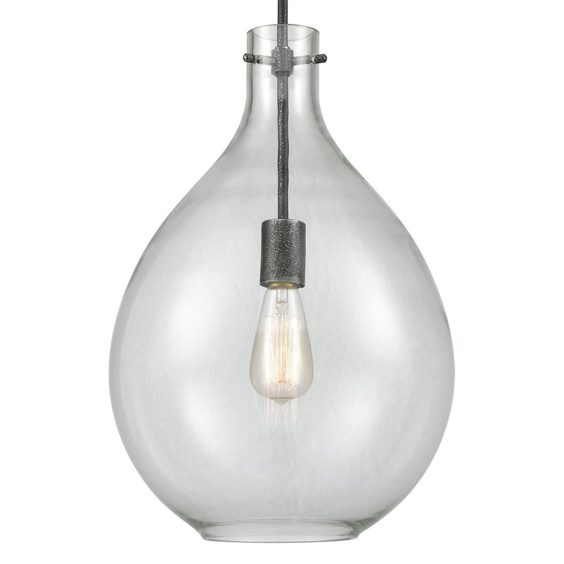 Sunderland 12'' Wide 1-Light Mini Pendant - Silvered Graphite