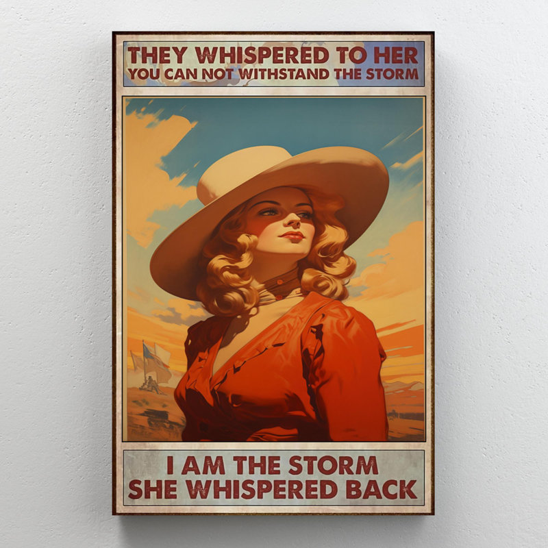 «Cowboy I Am The Storm» sur toile, H 20 po x l 16 po x P 1,25 po