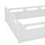 Lit plateforme double profil bas pleine grandeur avec garde-corps, aucun sommier requis, design minimaliste moderne en blanc-714020299-714020298