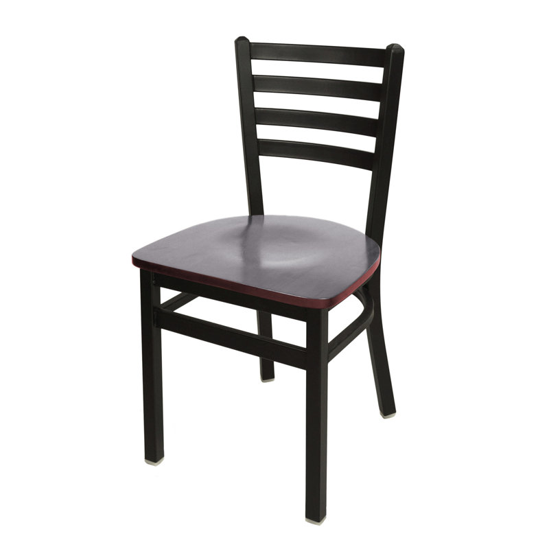 Lima 17.25'' H Metal Dining Chair, Sand Black, Brown/Black