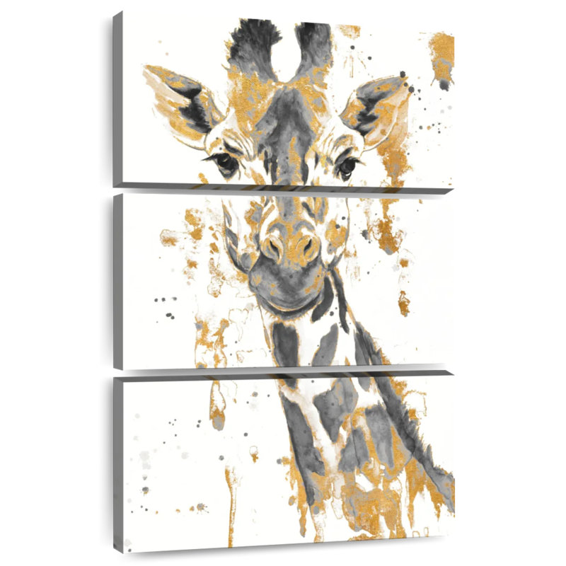 Girafe dorée Brampt, H 32 po x l 20 po