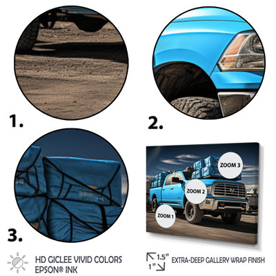 " Teal Pickup Truck Cargo Carrier "