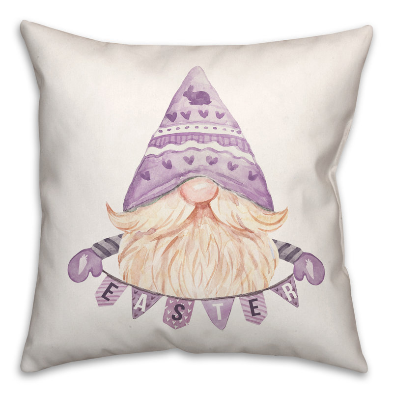 Spun Polyester Reversible Throw Pillow