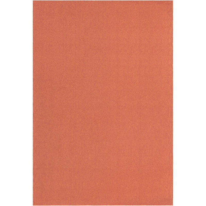 Tapis uni / rayé de couleur orange Banta, Rectangle 6 pi x 9 pi