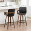 Tabouret de comptoir pivotant avec structure en bois Youngstown-123200649