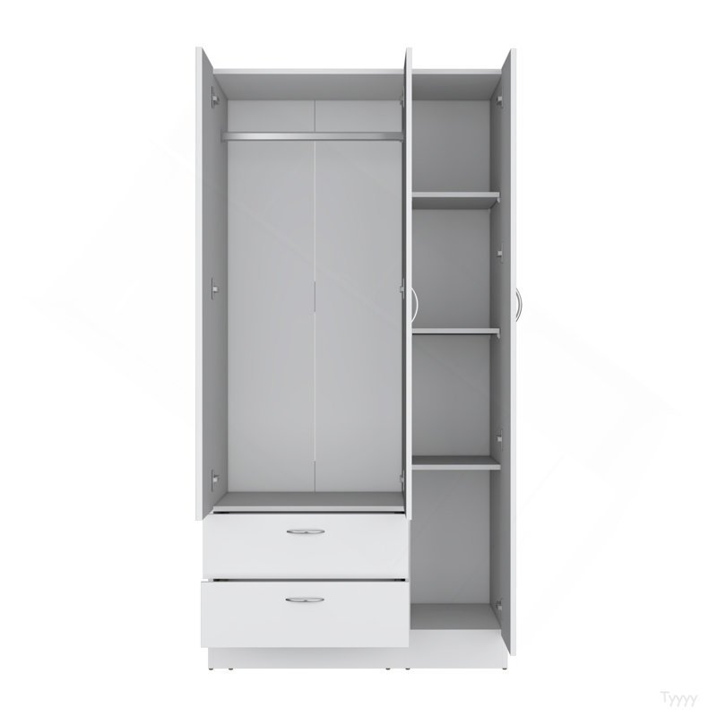 Armoire à miroir 3 portes Riverside, Blanc
