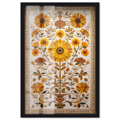 Arbre d'or de la vie, art floral avec Shadowbox par Art Remedy