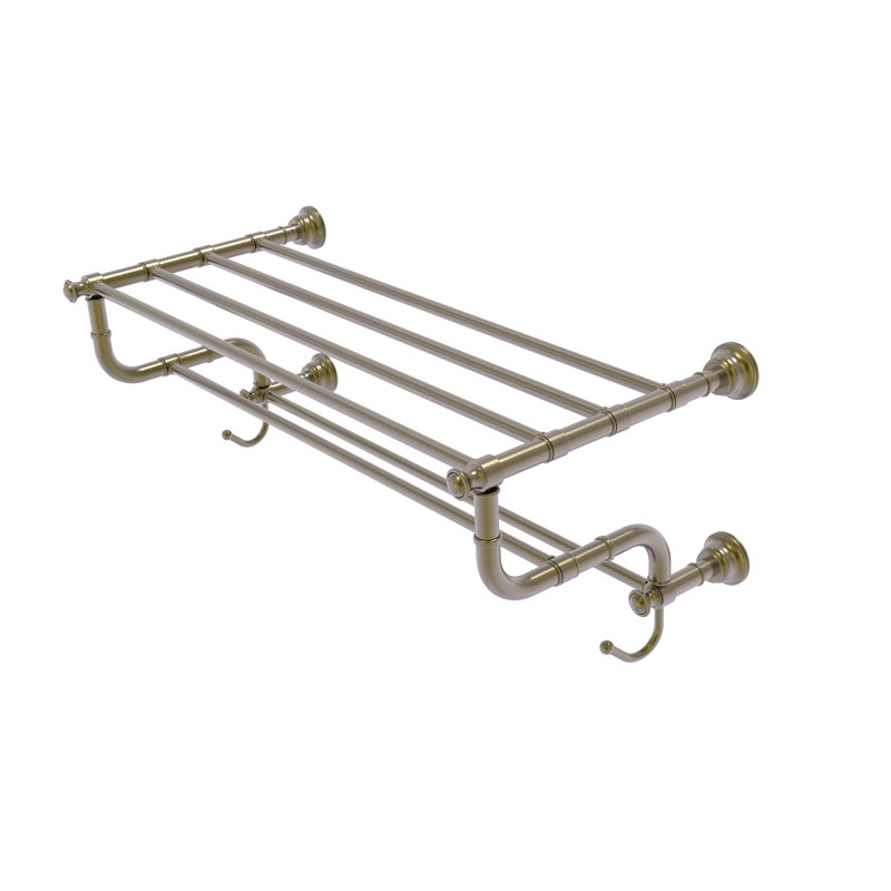 Porte-serviettes mural Freyja, Laiton antique, P 12,5 po x l 26 po x H 10,6 po