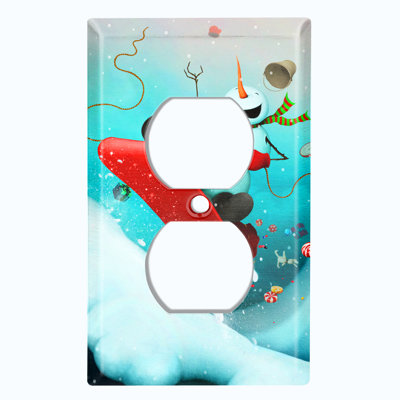 Holiday Themed 1 - Gang Duplex Outlet Standard Wall Plate