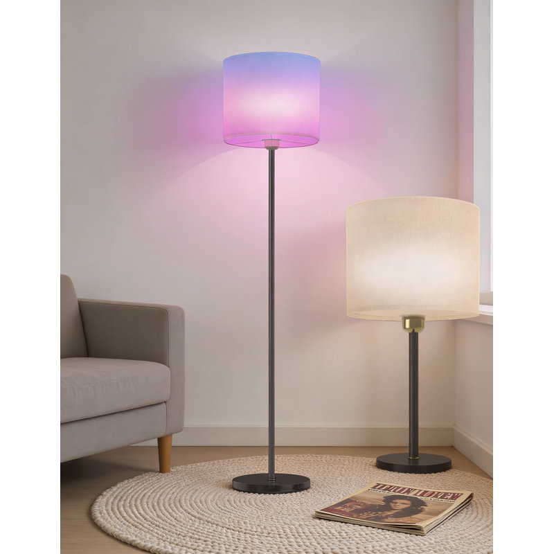 Lampe sur pied Smart Wi-Fi avec Alexa et l'assistant Google, lumière à DEL à intensité variable avec télécommande, conception moderne pour le salon, la chambre à coucher et le bureau
