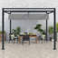 Outsunny 4 x 3m Metal Outdoor Pergola with Retractable Roof-1917472251-1917472248