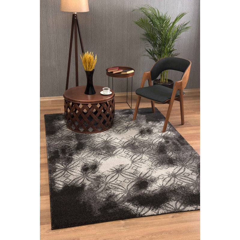 Tapis gris Hebah, Rectangle 4 pi x 6 pi