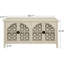Armoire creuse avec 4 portes pour la chambre à coucher, le salon ou le bureau, motif d'attraction symétrique sur les panneaux de porte, poignées rondes en métal au toucher doux, pieds en bois massif, bon support, mur verrouillable