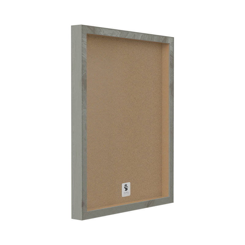Modern Beige and Gray Abstract Canvas Print with Wood Frame, 11 x 14
