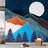 Abstract Mountains Peel & Stick Border-93868165