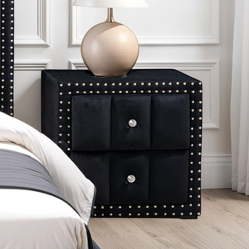 Table de chevet 1pc, Noir