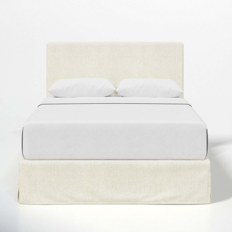 Verona Upholstered Slipcover Bed, California King, Milsap Canvas Sustain® Tweed