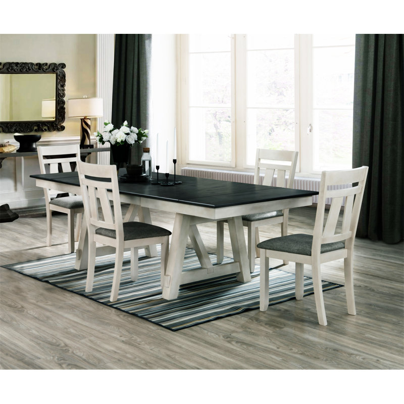 Ensemble de table de salle à manger extensible 5 pièces Cottage