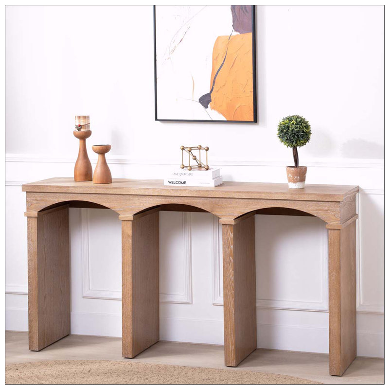 60"Long Rustic Archway Console Table