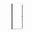 Porte de douche circulaire semi-sans cadre l 24 po x H 72 po avec verre trempé de 1 po d'épaisseur (6 mm)-123404548
