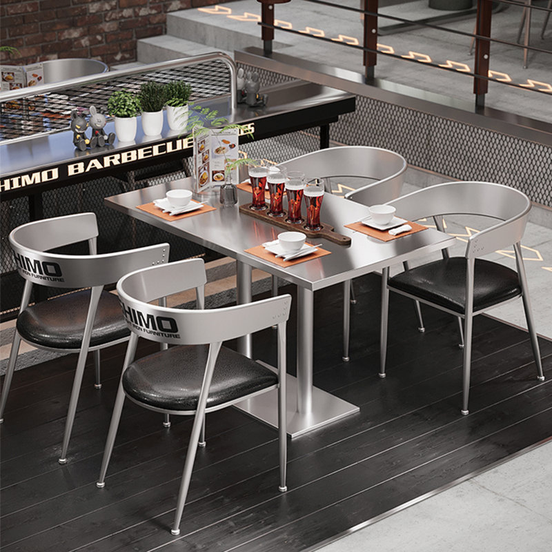 Murch 4 - Person Pedestal Dining Set, Silver, Silver, 29.6'' H x 47.3'' L x 23.7'' W