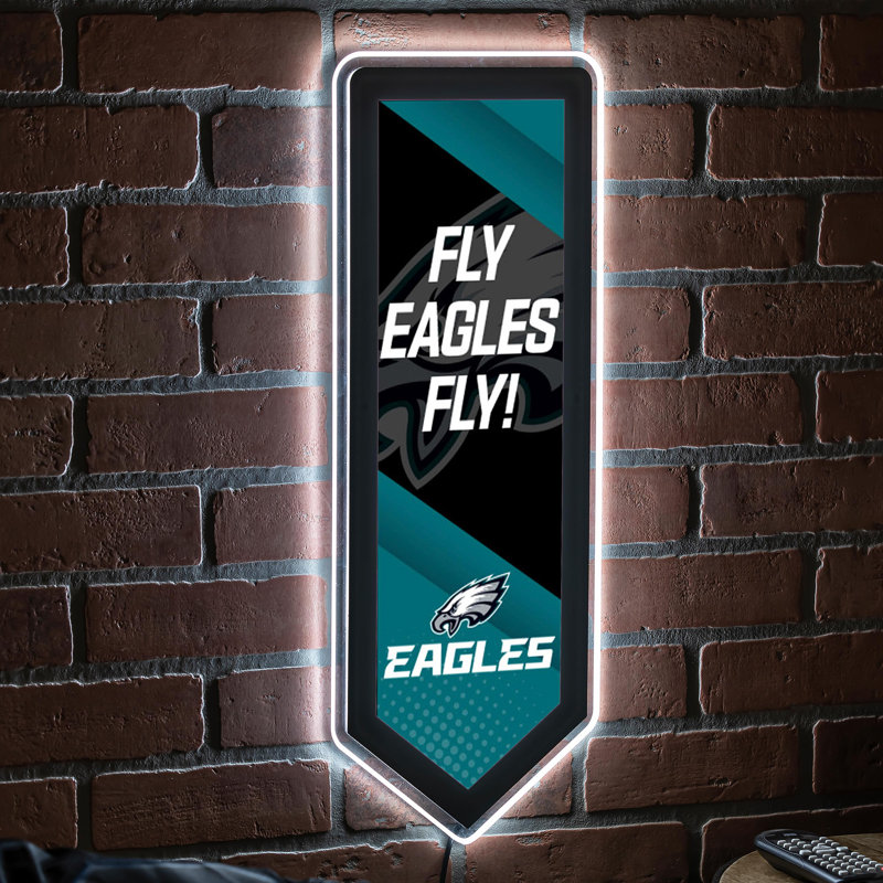 NFL LED Pennant Shaped Lighted Wall Sign, Philadelphia Eagles