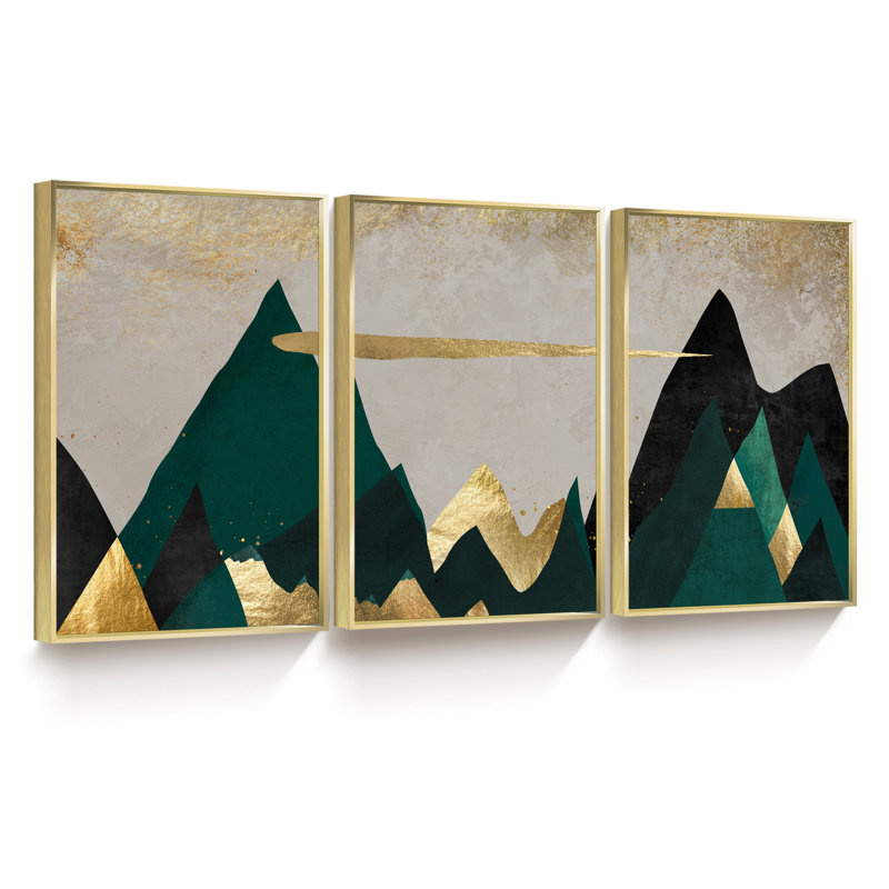 Paysage - Ensemble de 3 reproductions de cadres photo sur toile
