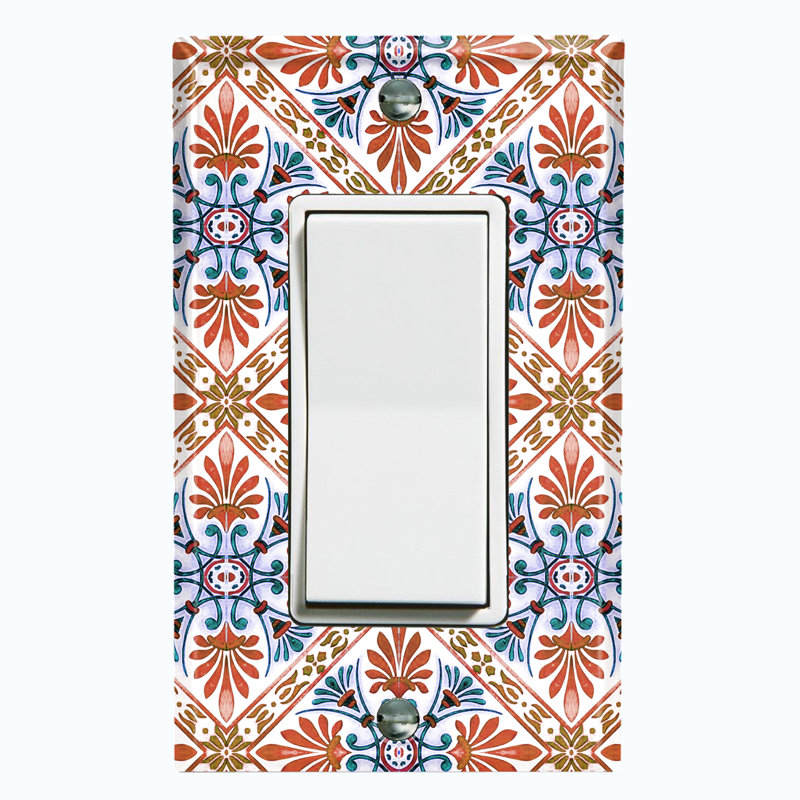 Élégante plaque murale berçante orange à 1 fleur