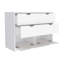 Commode 4 tiroirs, finition blanche-714506373