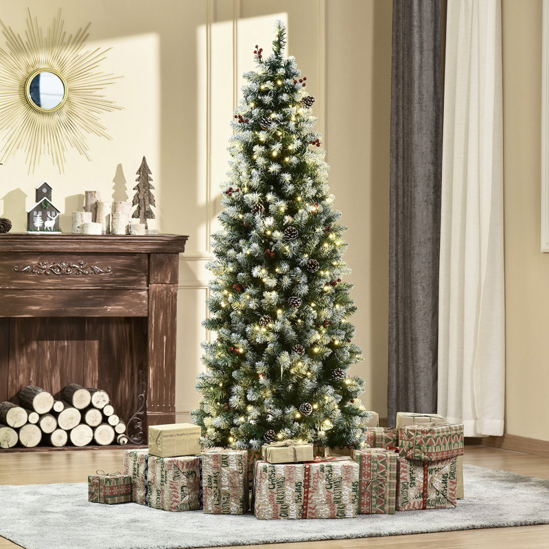 Arbre de Noël artificiel pré-éclairé enneigé, 6'