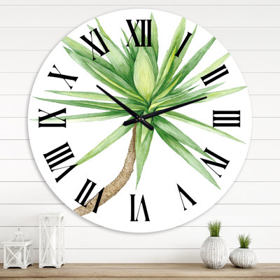 Détail d'un yucca - horloge murale traditionnelle