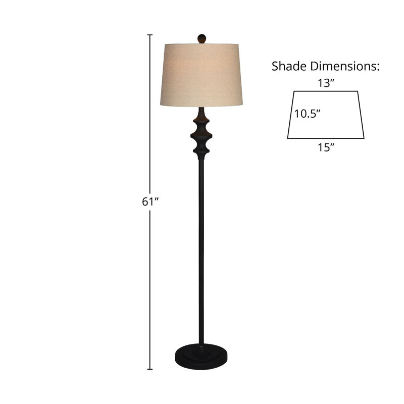 Bustillos 61'' Matte Traditional Floor Lamp