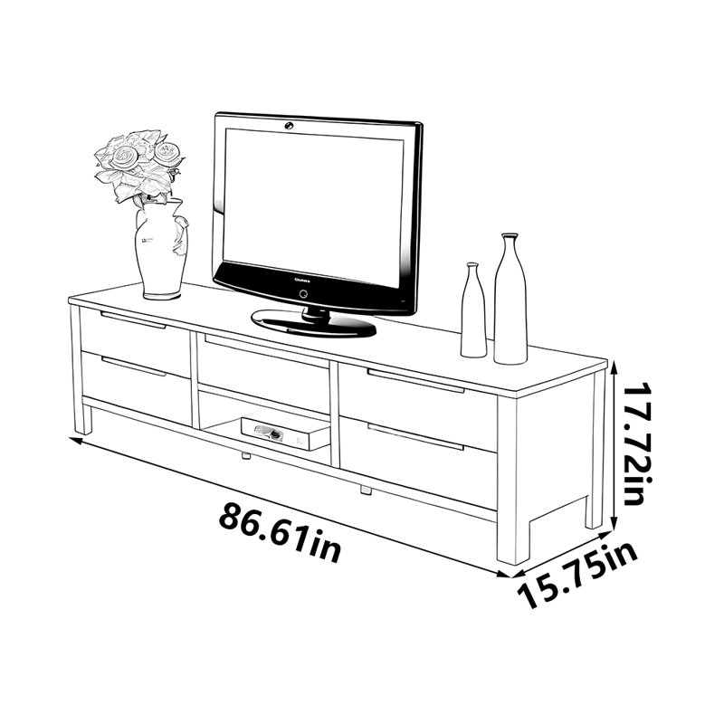 Meuble télé Simple Furniture, 86.61"