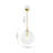 1-Light Clear Reeded Glass Globe Pendant
