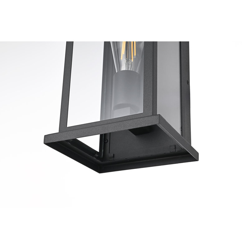 Applique murale d'extérieur noire Merideth, H 14 po x l 7 po x P 6 po