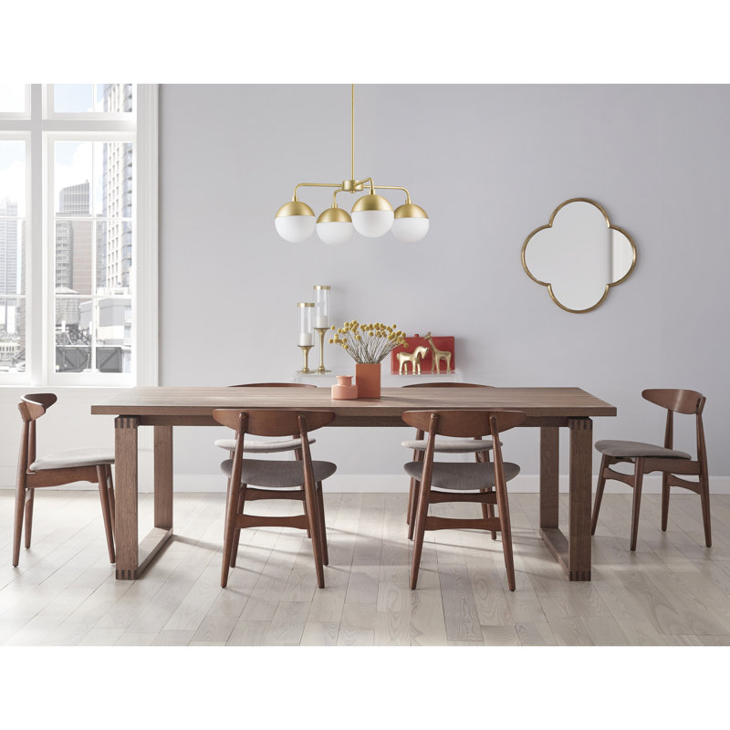 Lustre linéaire moderne à 4 lumières, Laiton satiné, Non