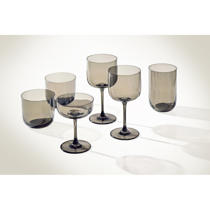 comme. par Villeroy & Boch Like Smoke Water / Juice, ensemble de 2 verres en cristal avec effet de fumée, 6,75 oz, gris